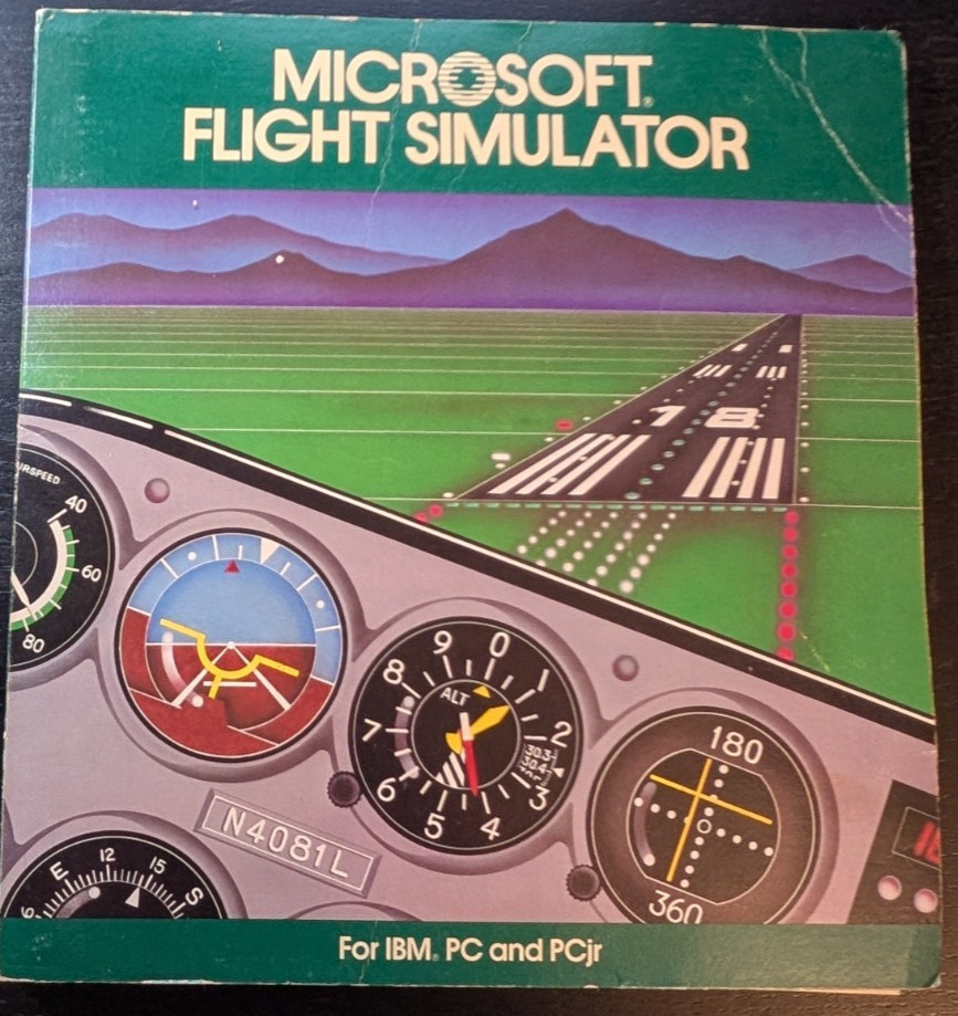 1984 Microsoft Flight Simulator - Information Manuel & Flight Handbook for IBM