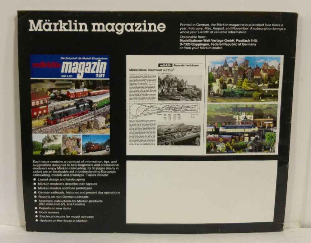 Marklin 1981 E Catalog