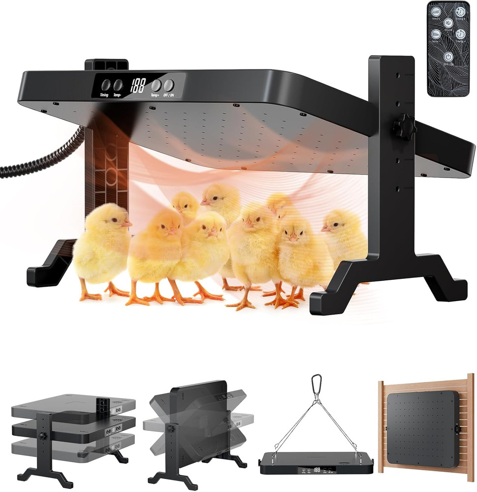 Smart Brooder Heating Plate, 2-In-1 Chicken Coop Heater & Chick Brooder, 200W Ra