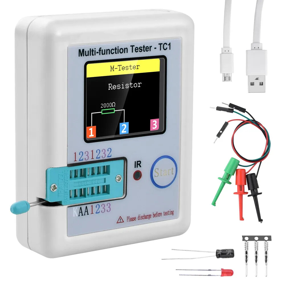 1.8" LCD Display Multi-meter Transistor Tester Diode Triode Capacitor Resistor