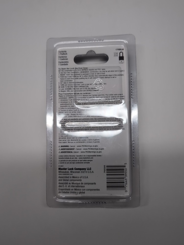Master Lock Model 175DLH