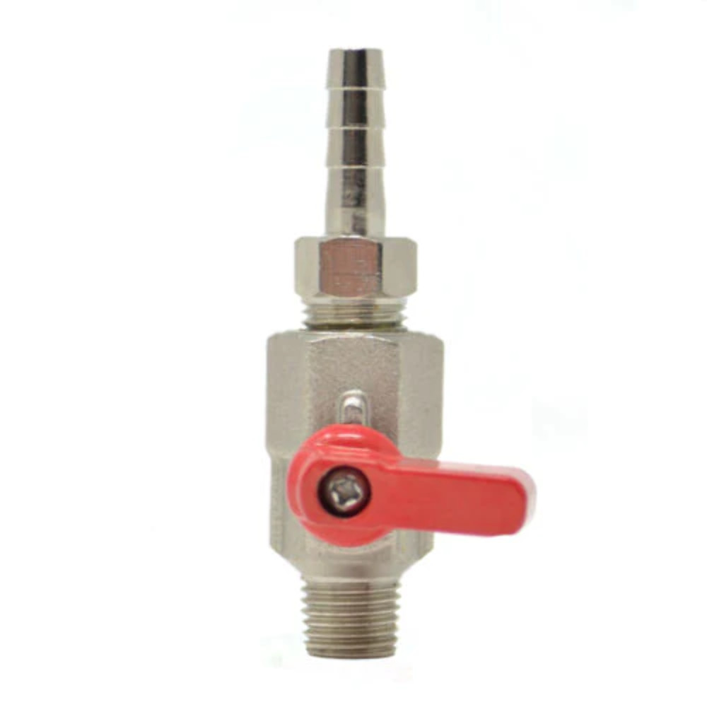 2 way Co2 Regulator Output Splitter with 1/4" Shutoffs Gas Distributor Manifold