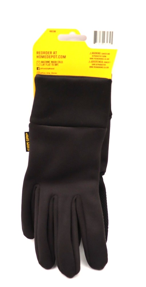 Firm Grip All-Weather Work Gloves,Touch-Screen, Black, New