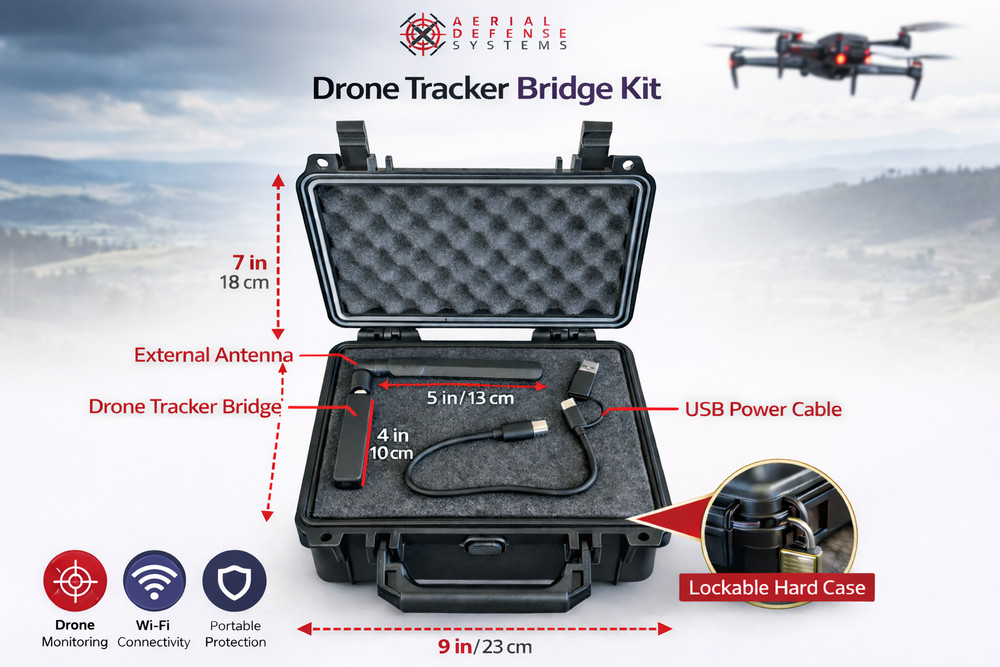 Portable Drone Detection Device – Remote ID UAV & Pilot Tracking System iOS Andr