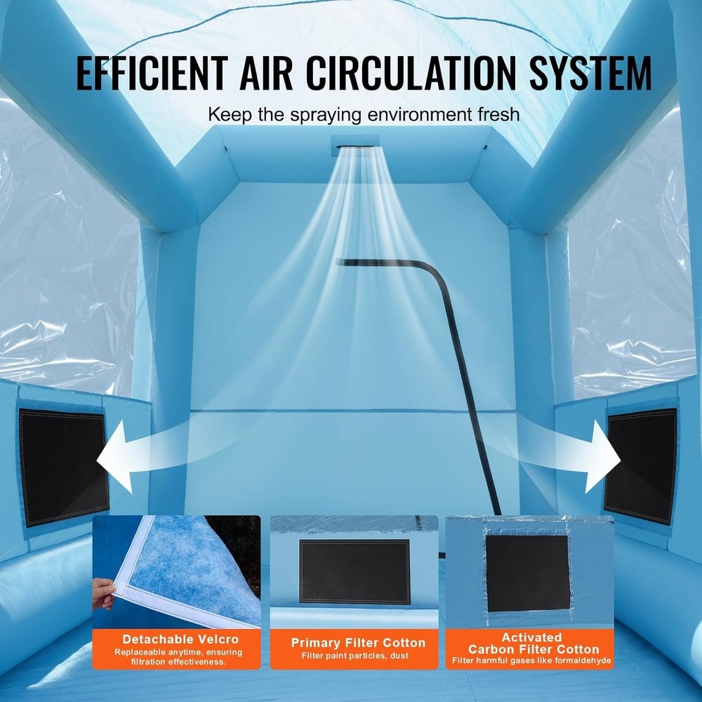 Versatile Inflatable Spray Booth 10ft - Durable & Water-Resistant with Blower