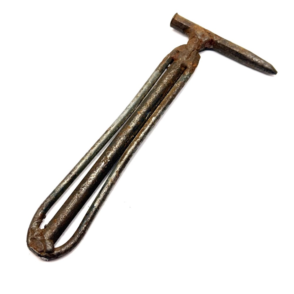 Vintage Rustic Hammer Pick Chisel Point Unique Loop Handle Tool