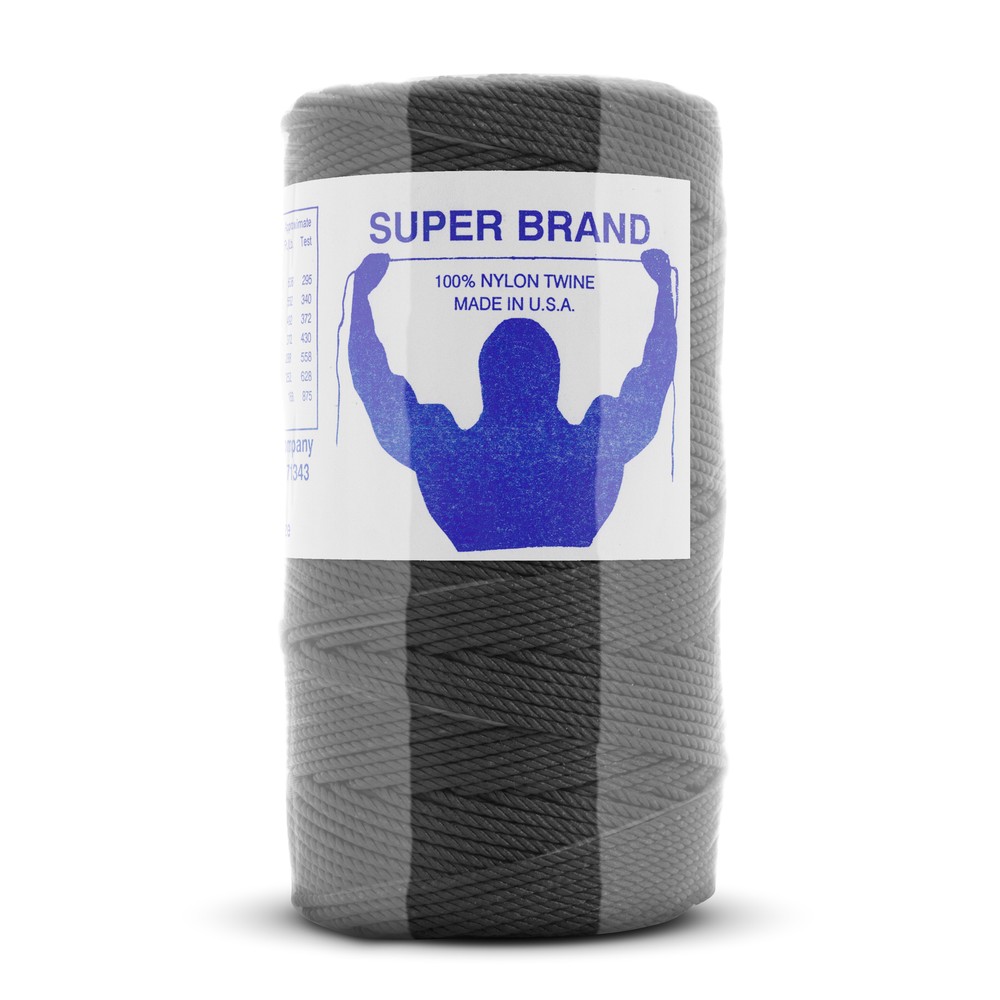 Tarred (Black) Nylon Twine, Twisted. Size #60, 1/4 lb 1-pack
