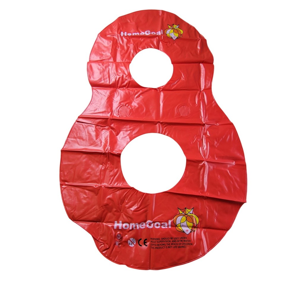 Inflatable Red Number 8 Pool Float With Drink Holders Large Two Person