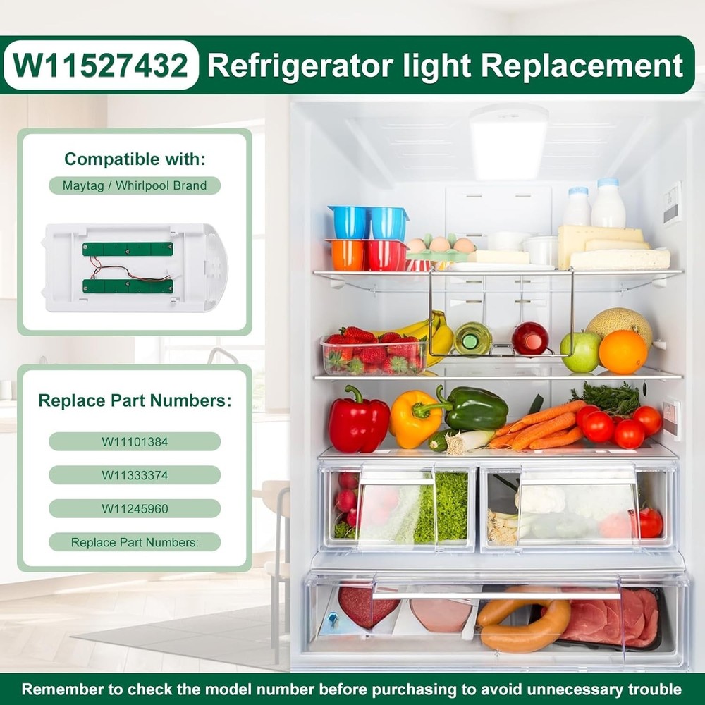 W11527432 Refrigerator LED Light Assy Module,for Whirlpool Maytag Refrigerator