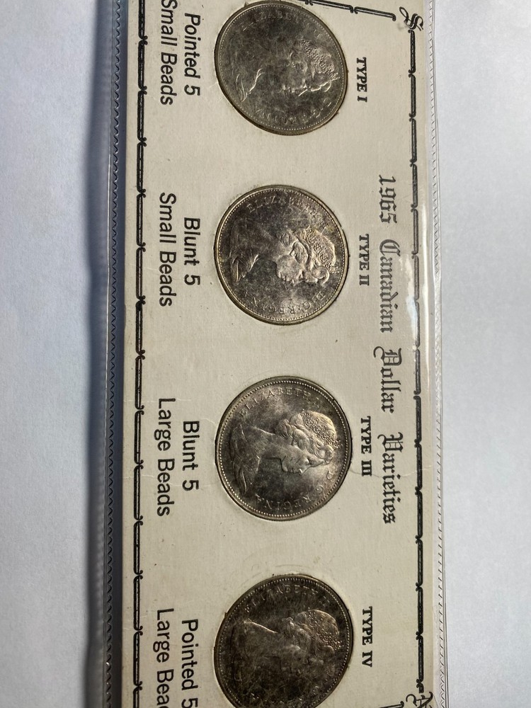 CANADA 1965 SILVER 4 DOLLAR set four VARIETIES