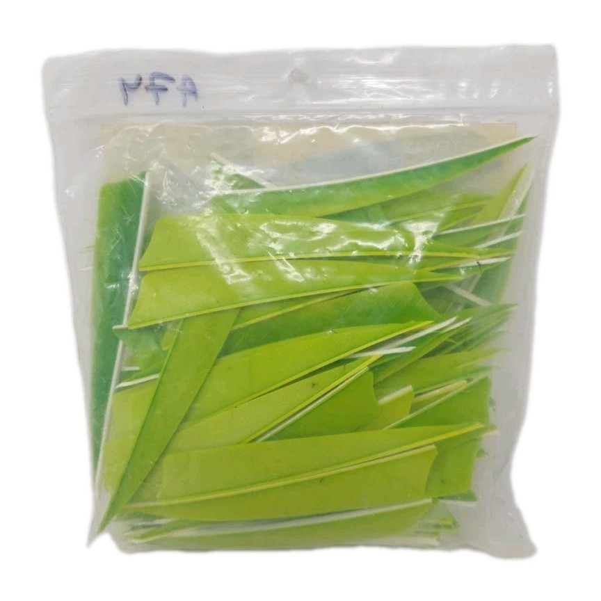 86 Count Gateway Archery Arrow Feathers 4" Right Wing: Shield Chartreuse Green