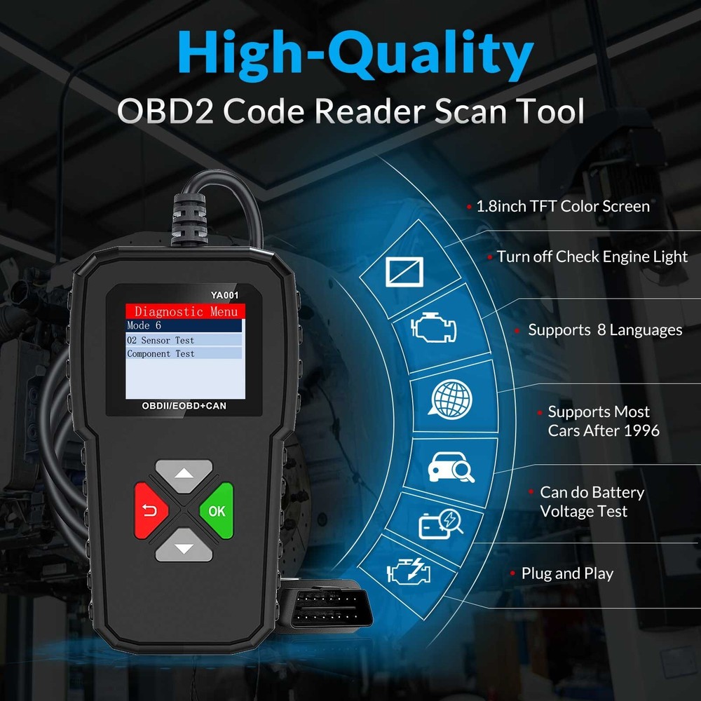 Automotive OBD Code Reader OBD2 Scanner Car Check Engine Fault Diagnostic Tool