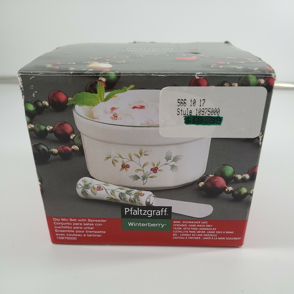 PFALTZGRAFF Winterberry Pattern Dip Serving Set, in Original Box 2018