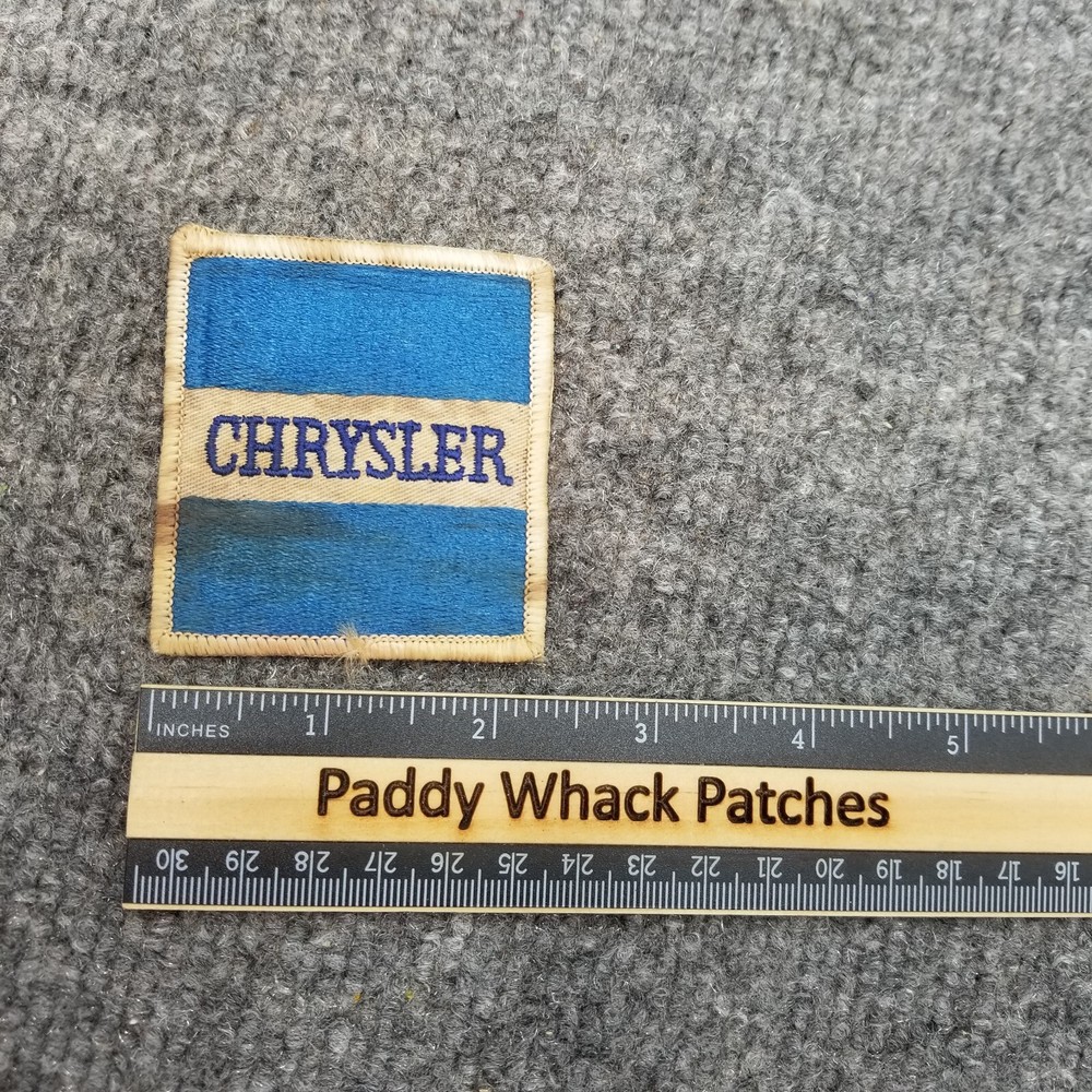 Vintage Chrysler Patch Stained Distressed Work Uniform Car Auto