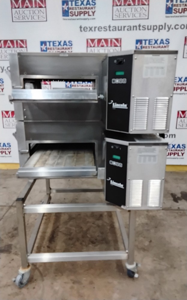 Lincoln Electric Double Stack Conveyor Pizza Oven on Stand