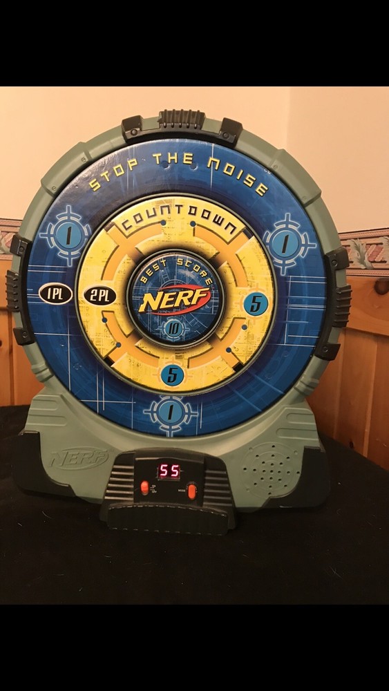 NERF Tech Target “Stop The Noise” Talking Electronic Dart / Scoreboard NO Gun