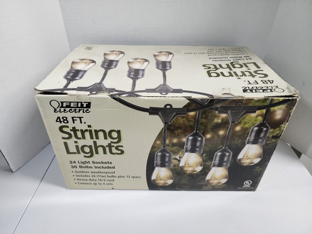 Feit Electric 710090 48ft LED String Light - Black