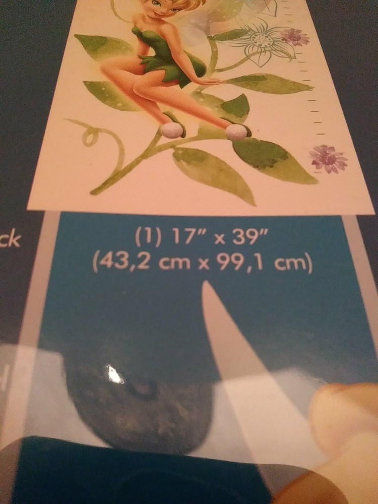 Disney Tinkerbell Pixie Perfect Self Stick Growth Chart Wall Decal