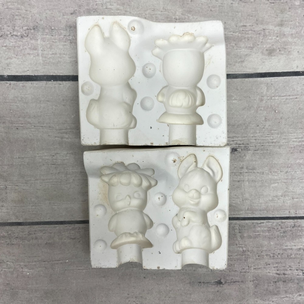 Unbranded Ceramic Casting Mold Bunny & Chick Figure #No-402