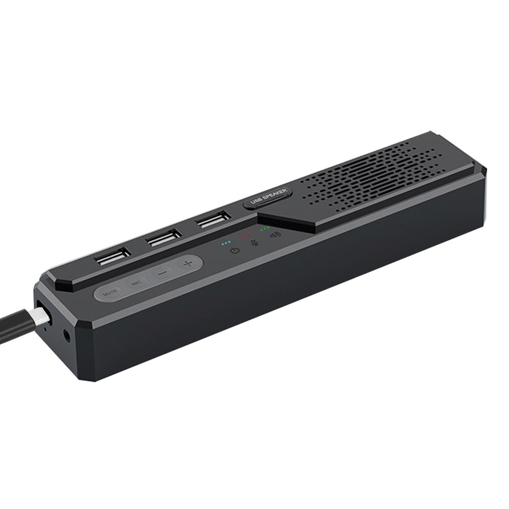 3 in 1 USB Computer Speaker with Microphone, PC Laptop Desktop Conference Speake