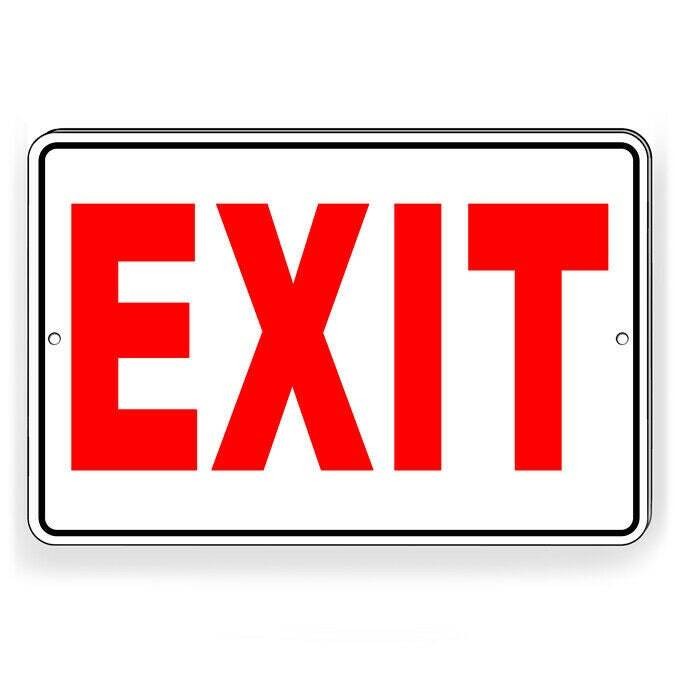 Exit Sign / Decal  W076 Exit Notice Attention / Magnetic Sign