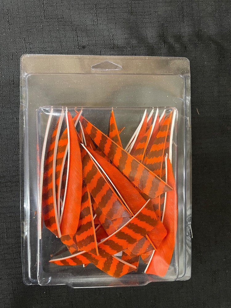 Black Eagle Arrows 4" Barred Feathers 36 Pack Multiple Colors