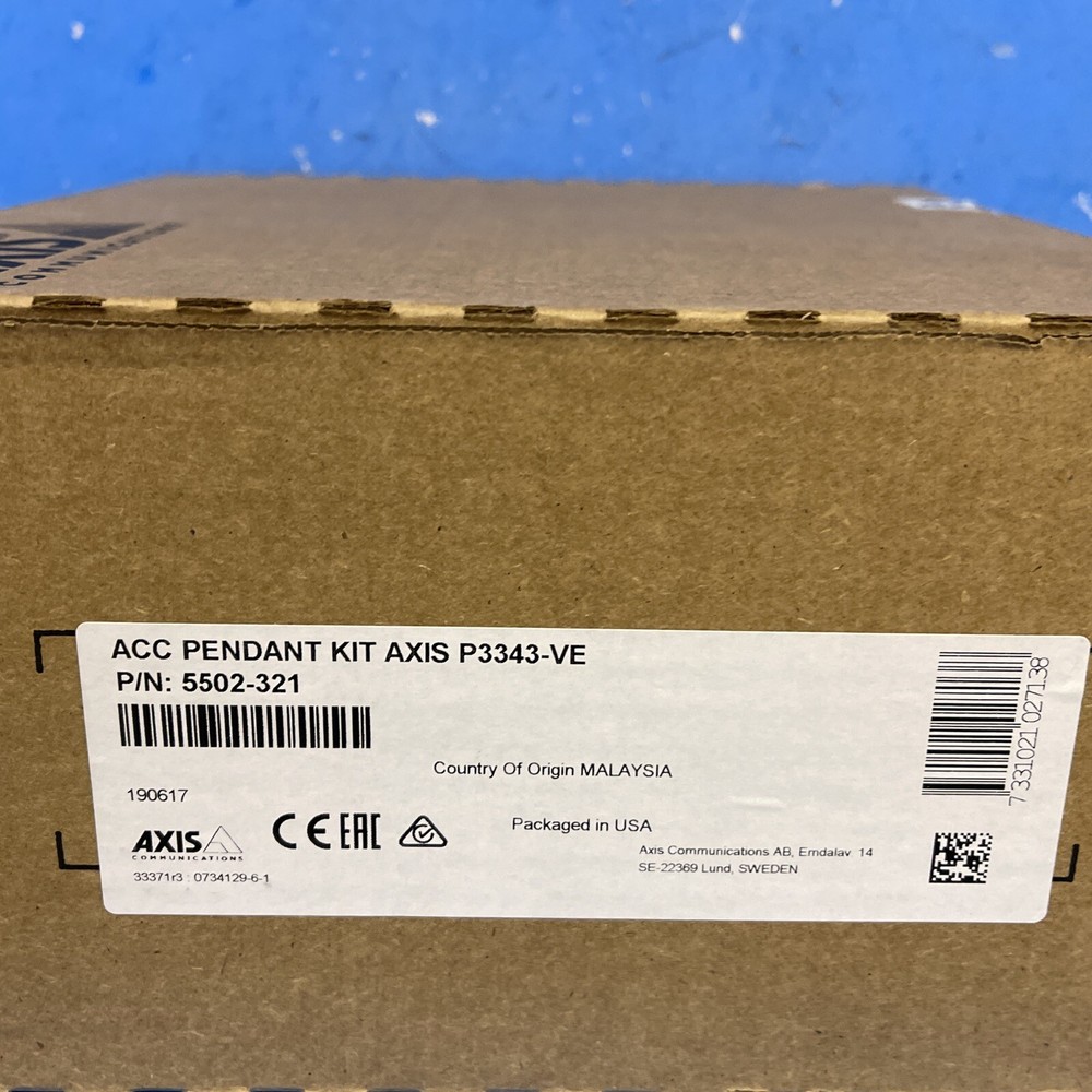 NEW Axis 5502-321 P3343-VE Network Security Camera Mount Pendant Kit White