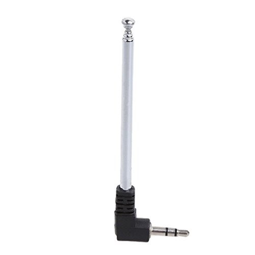 VizGiz 2 Pack Bluetooth Speaker Antenna Replacement Telescoping 3.5mm Silver