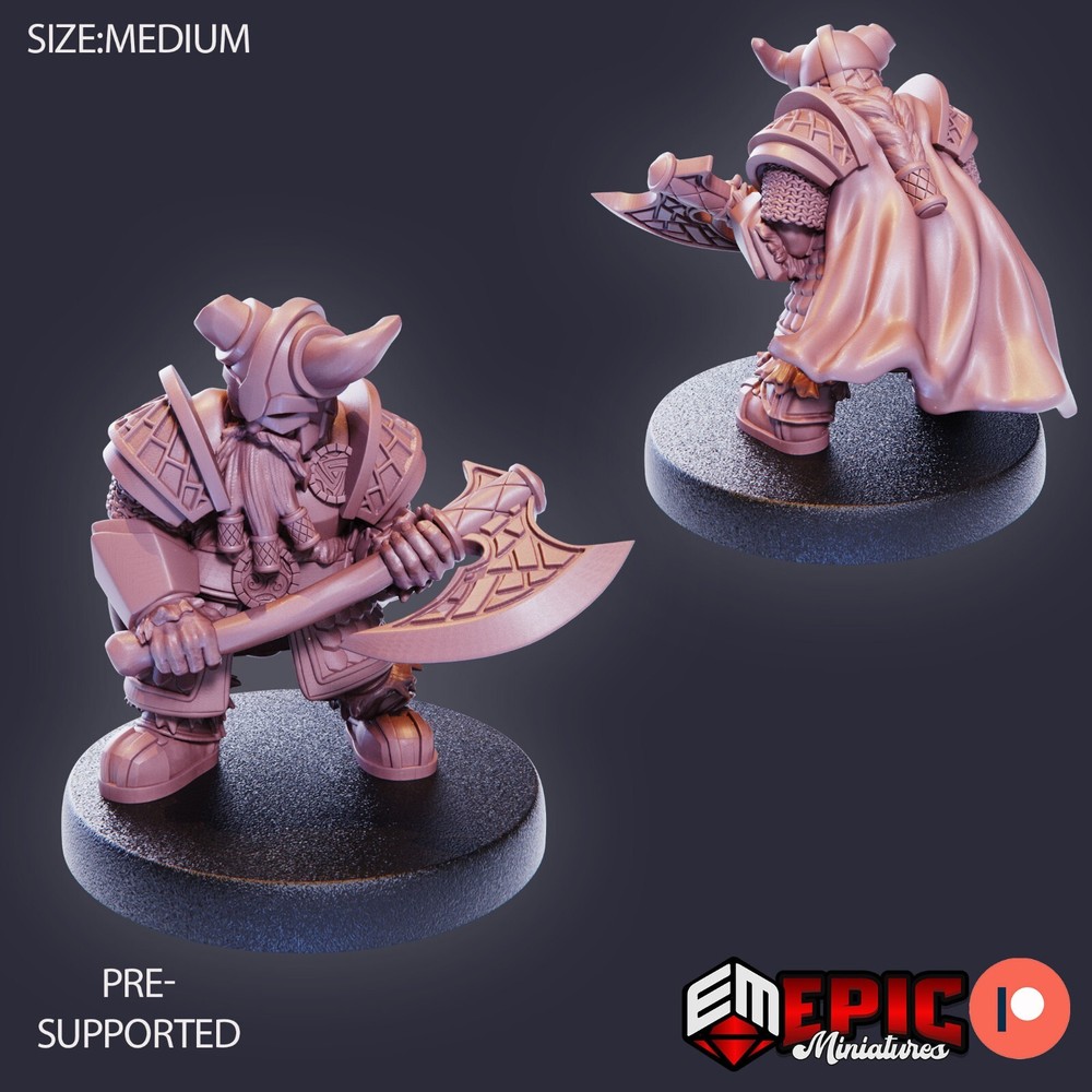 Dwarf Axe Warrior | Epic Miniatures | RPG D&D Pathfinder Wargaming | 2011