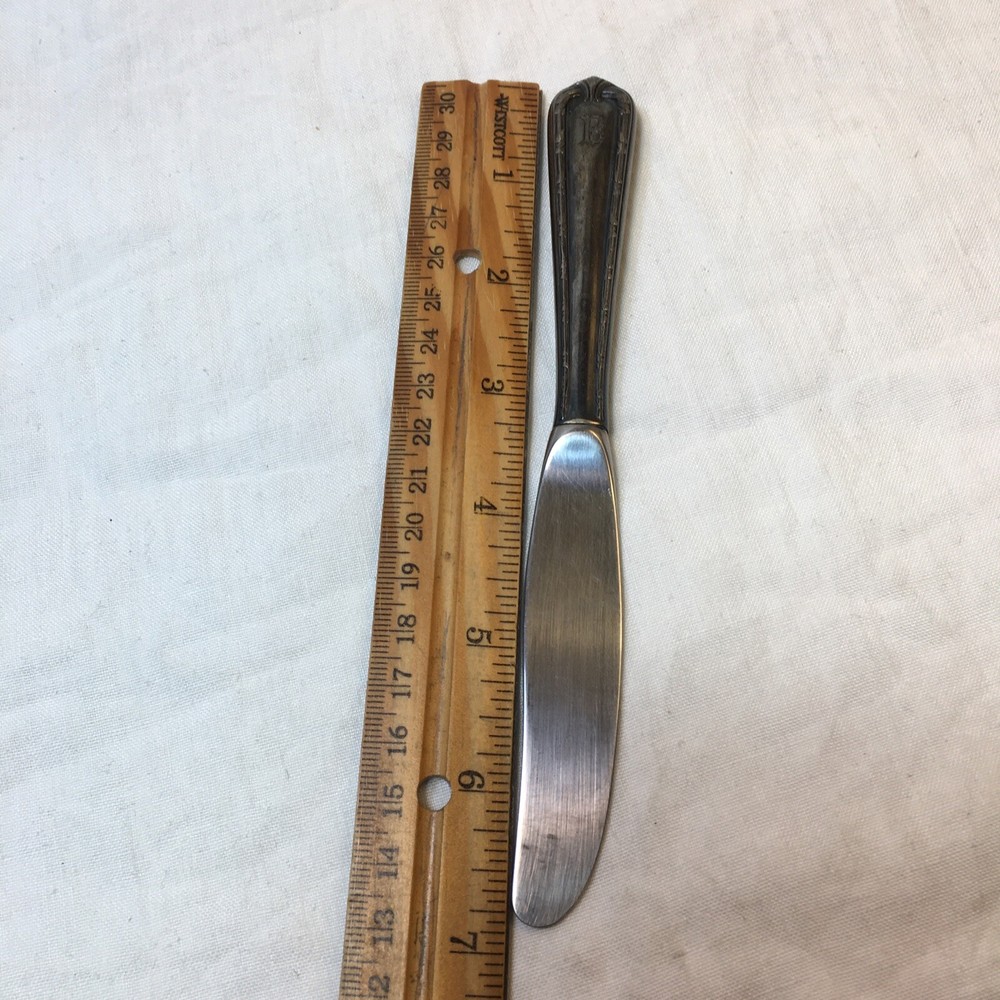 Vintage Silverplate Knife Monogrammed B Unknown Pattern