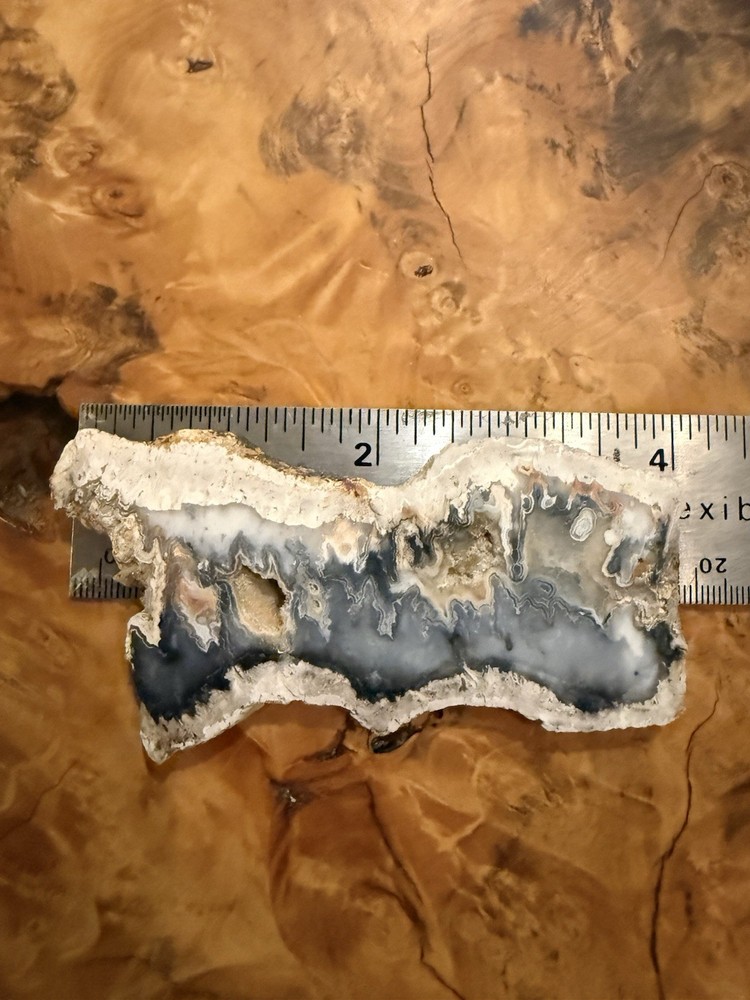 Stormy Blue Agate Slab Indonesia Polished