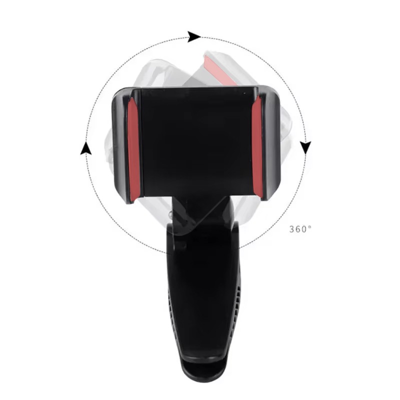 Universal Phone Holder 360° Rotatable Adjustable Sun Visor Car Mount Clip