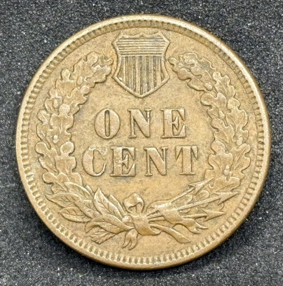 1907 Indian Head Cent, AU Condition! 3-3/4 Diamonds!