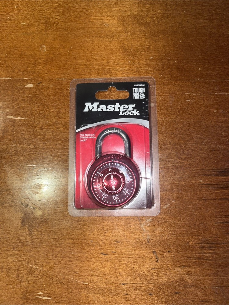 Master Lock ~ Combination Lock 1530DCM Red