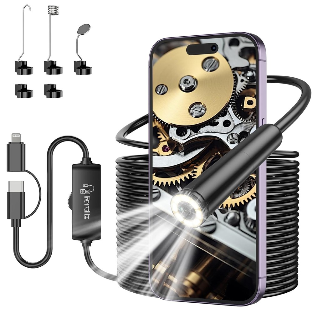 Endoscope Camera Borescope Snake Inspection HD Camera For iPhone Android Phones