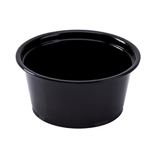 Darling Foodservice Black 2 Oz. Polypropylene Portion Cup - 2500 / CS