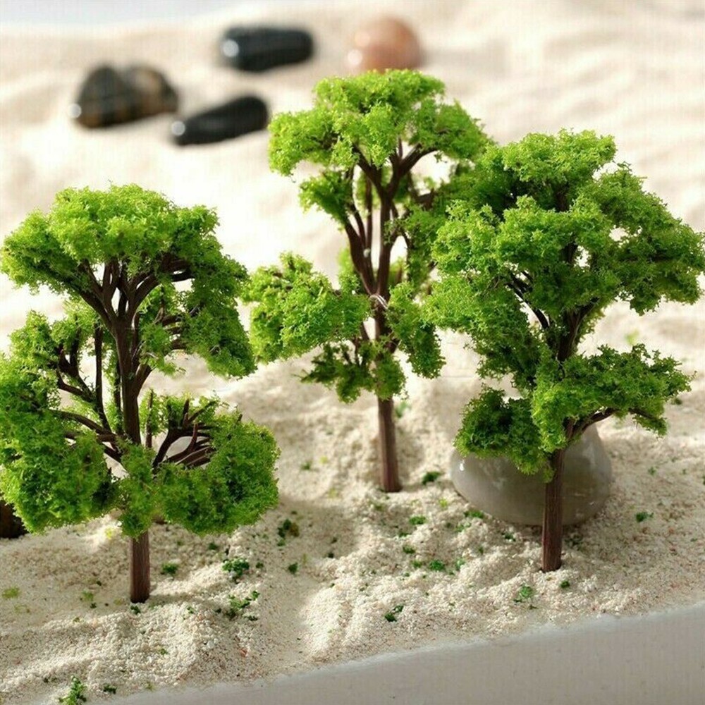 Model Tree Park Scenery Pure Handmade Scale Tree Train Railroad About 4CM