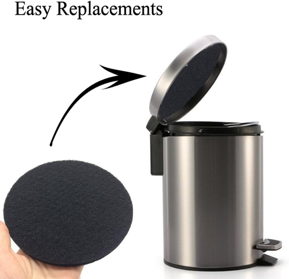 Activated Charcoal Compost Bin Filters - 12pcs Round, 6.7in Diameter Replacement