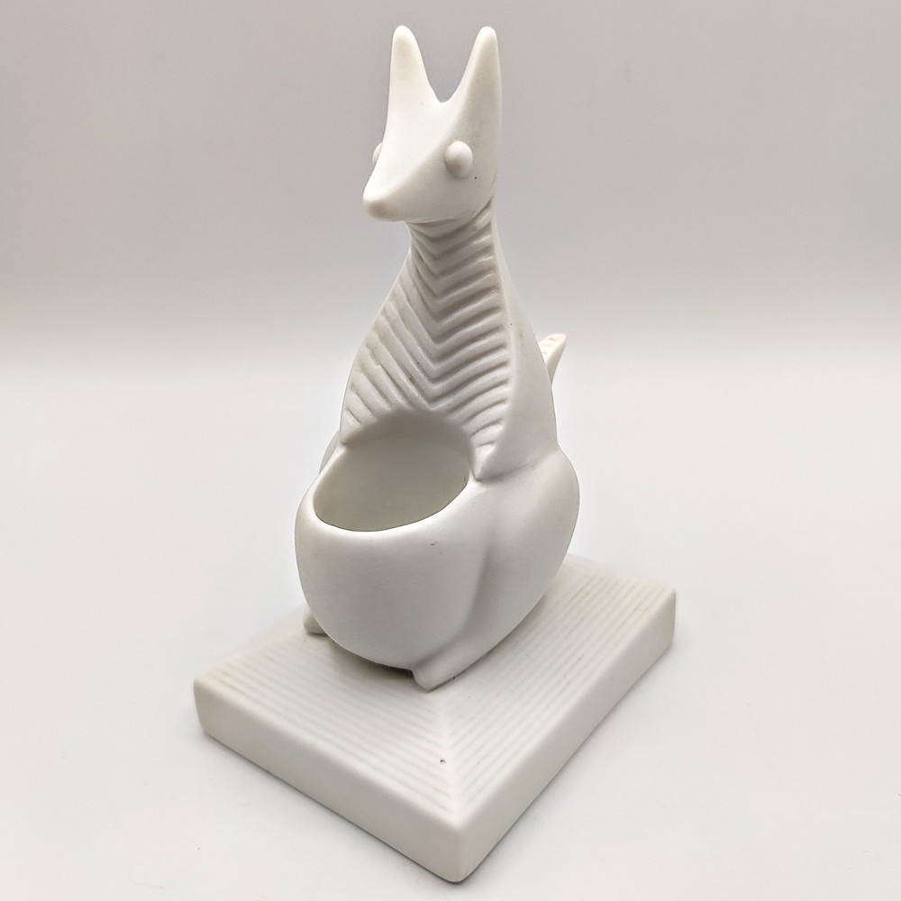 Jonathan Adler Kangaroo Match Striker Holder - White Ceramic 5.5" tall