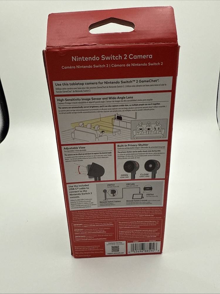Nintendo Switch 2 Camera USB-C Video Chat Accessory Original Genuine OEM