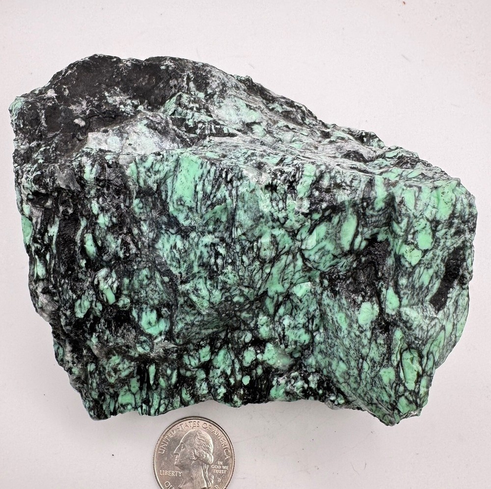 Natural Variscite 880 Grams Green Solid And Hard Great Looking Matrix