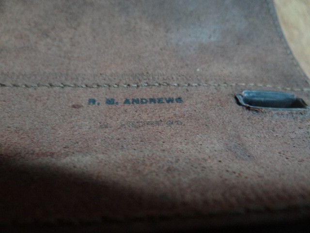 Authentic WWI WW2 Brown Leather Leggings Named
