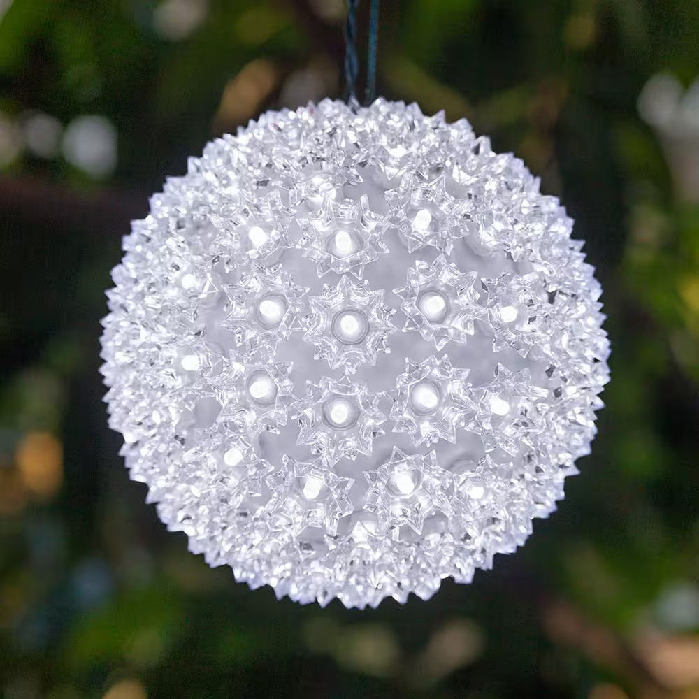 6 In. 70-Light LED Cool White Decorative Starlight Sphere