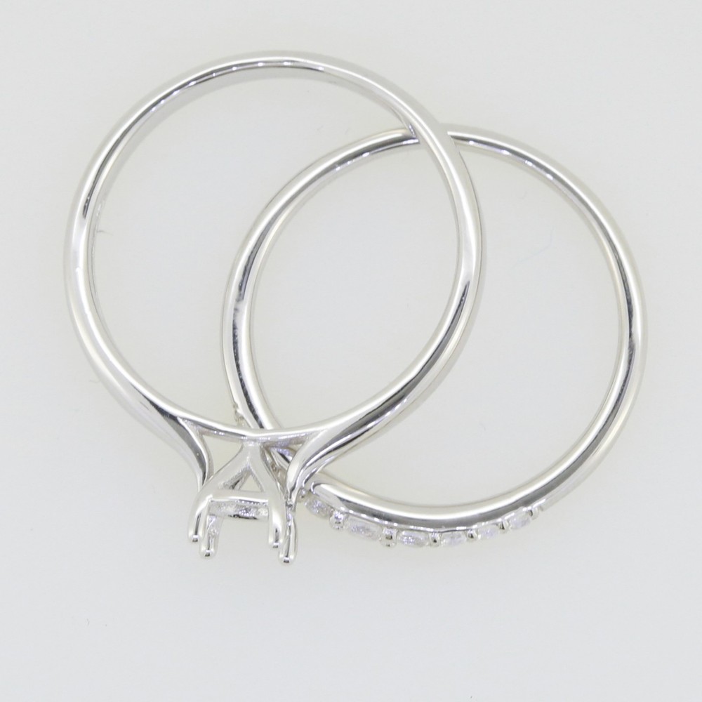 Sterling Silver Semi Mount Ring Setting Round RD 5x5mm