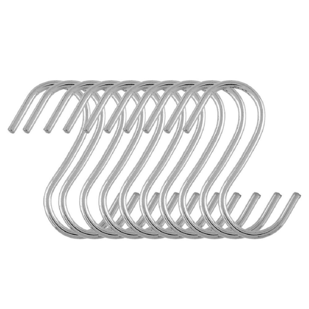 10 Pack Powerful Silver "S" Shape Type House Kitchen Hanger Hook Stainless Steel