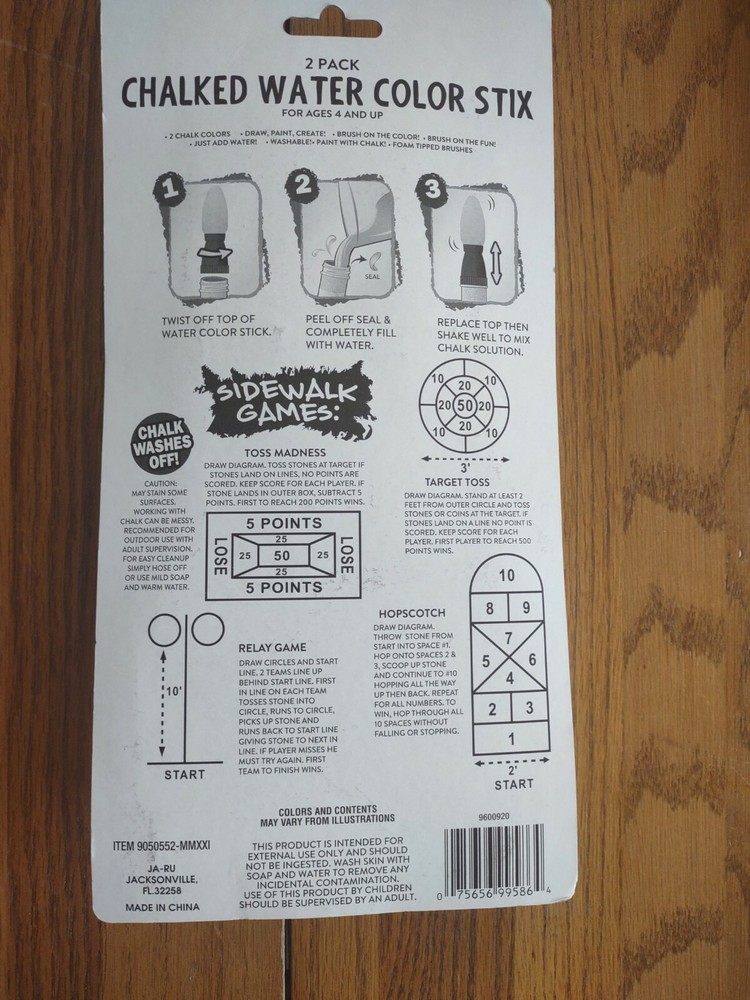 Chalked Water Color Stick