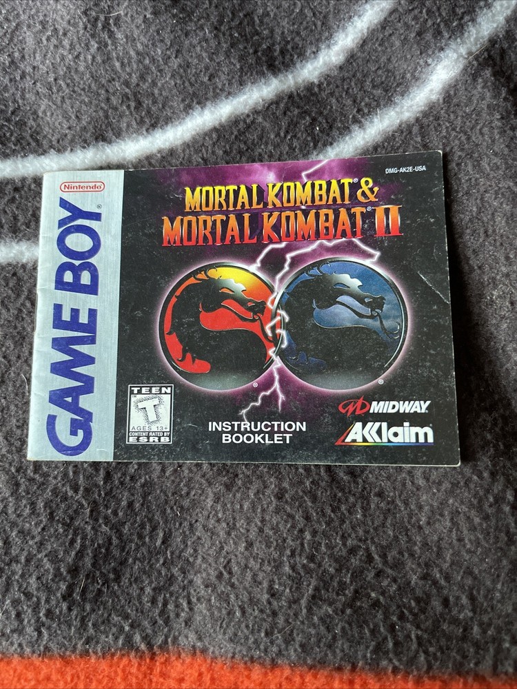 mortal kombat 1 and 2 gameboy Manual Only