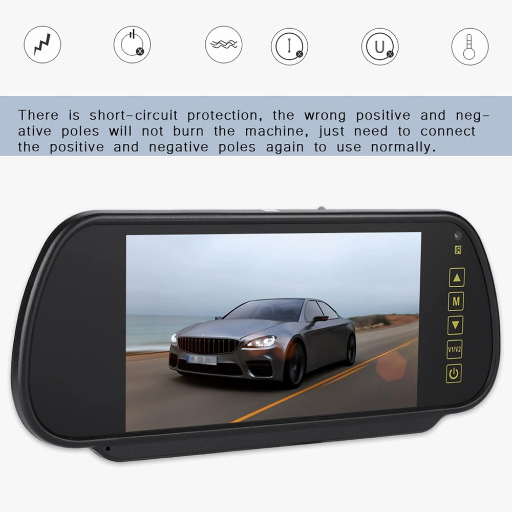 LCD Car Display,Av1 Video Interface,Av2 Video Interface,Wide Voltage Setting,Sho