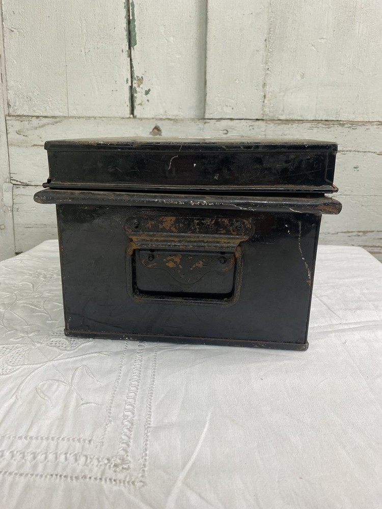 Vintage Metal Strong Box. #7339