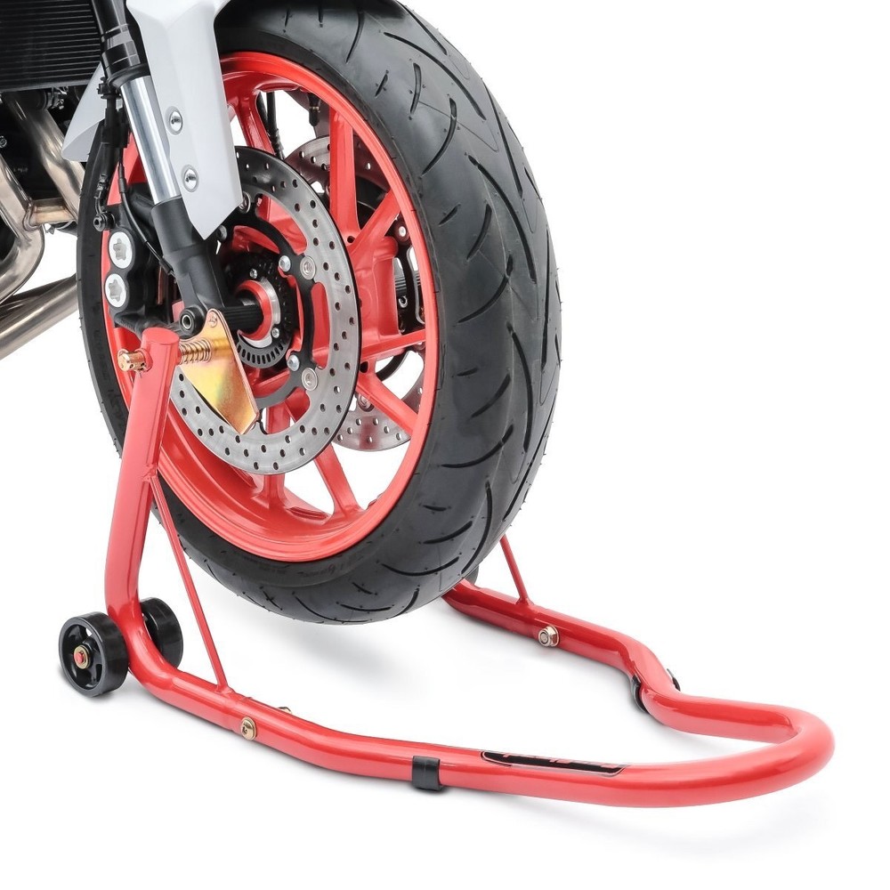 Motorcycle paddock stand ConStands Classic Front red Fork Lift